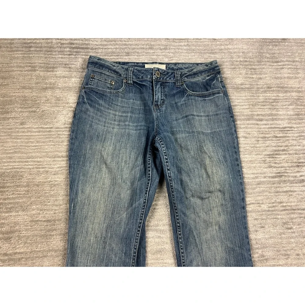 Maurices Jeans Women 7/8 Short Blue Taylor Boot Medium Wash Mid‎ Rise Bootcut